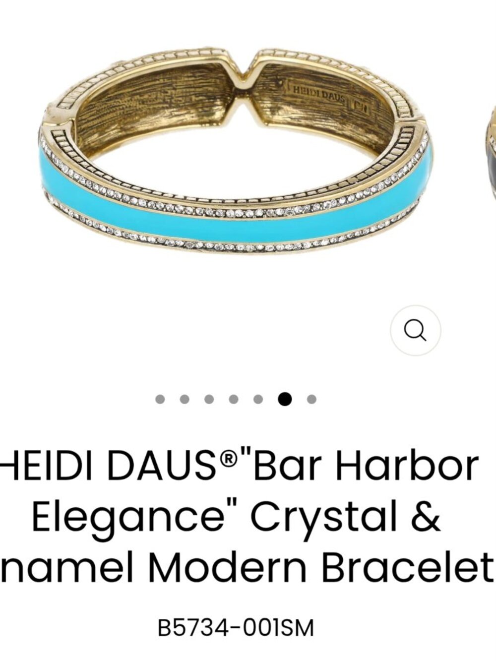 HEIDI DAUS®"Bar Harbor Elegance" Crystal & Enamel Modern Bracelet